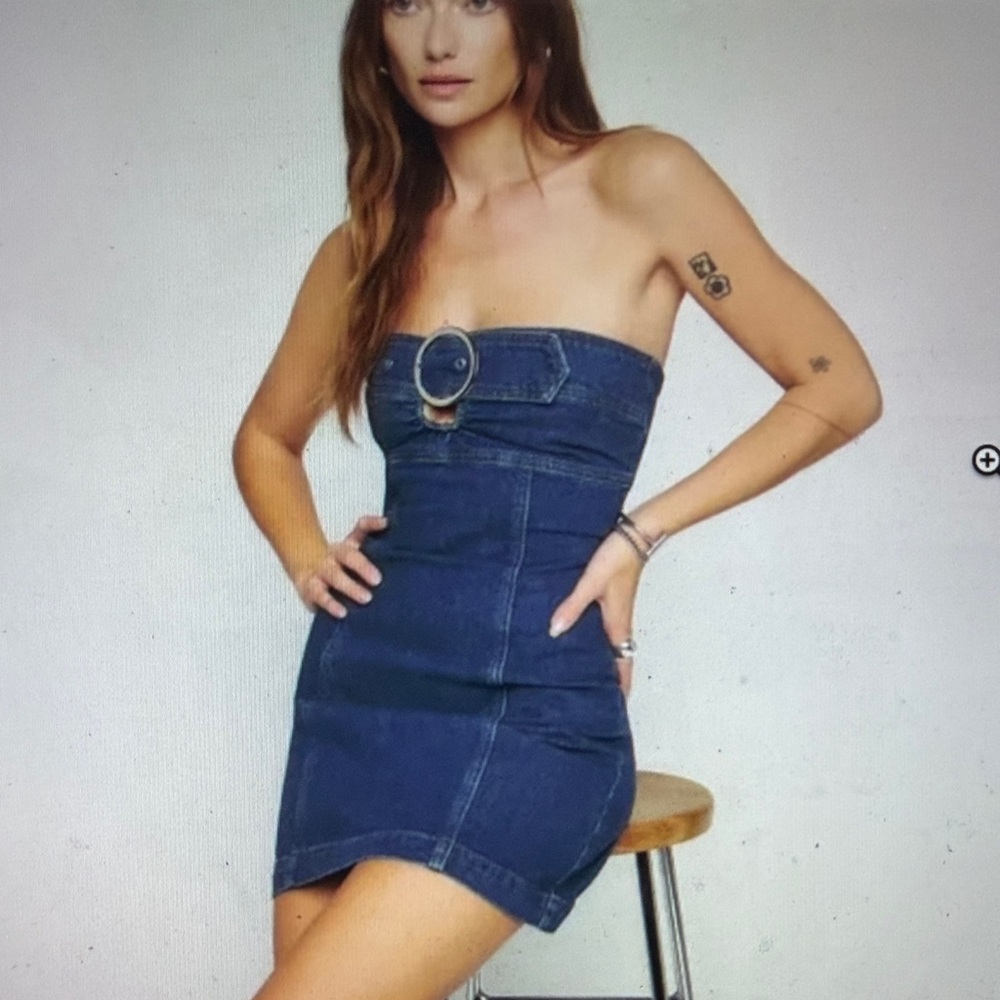 Reformation Dori Denim Mini Dress